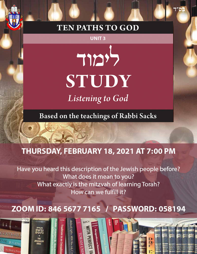 Banner Image for Ten Paths to God - Unit 3: STUDY - Listening to God with Guest Panelist Edmond Elbaz, S&P Immediate Past President