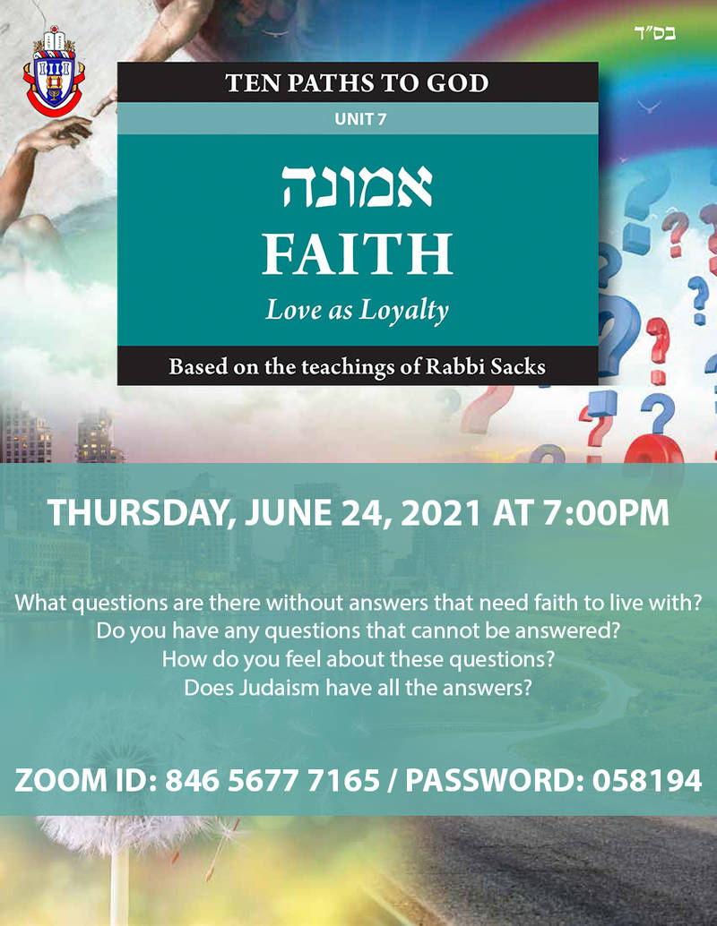Banner Image for Ten Paths to God - Unit 7: FAITH: Love as Loyalty with Sandra Koukou & Guest Panelist Rabbi Sharon Shalom