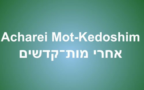 Banner Image for Cours de Torah: Parashat Acharei-Mot Kedoshim 